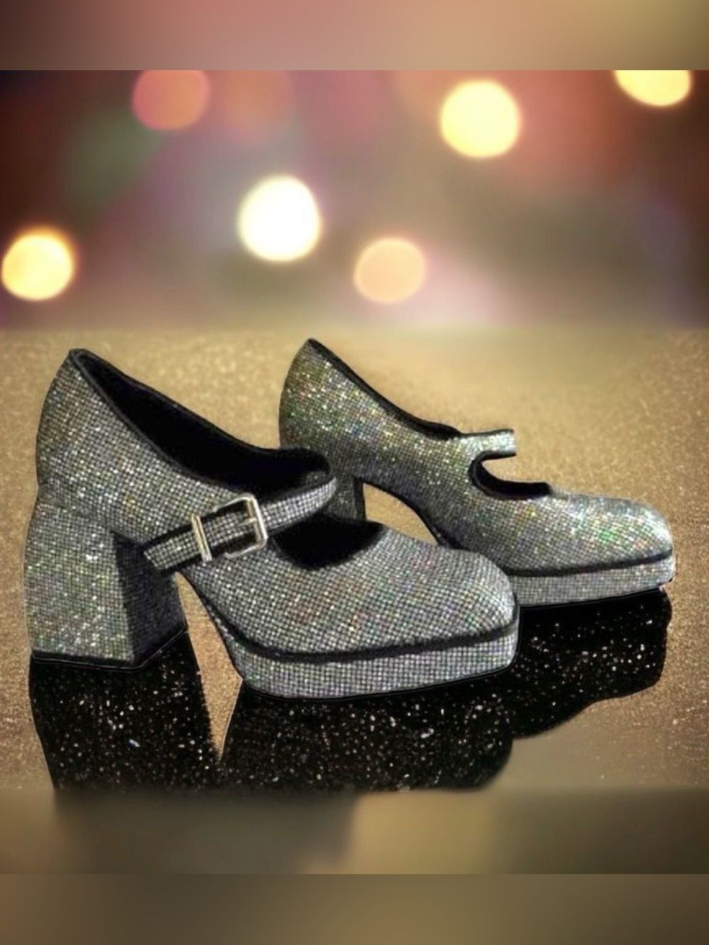 🌟 GB 2-Nite Glitter Mary Jane Platform